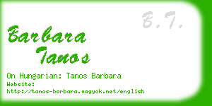 barbara tanos business card